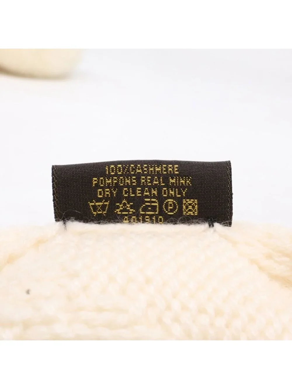 Louis Vuitton Mink Pom Cashmere Scarf